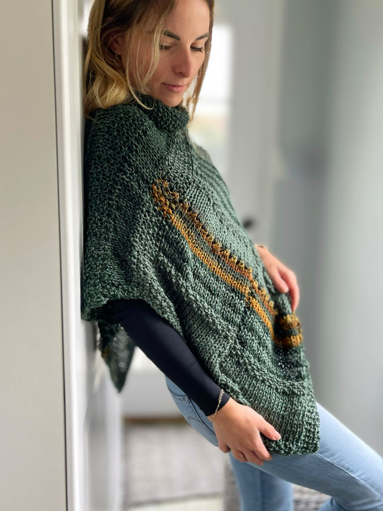 Cloudy Day Knitted Poncho [FREE Knitting Pattern]