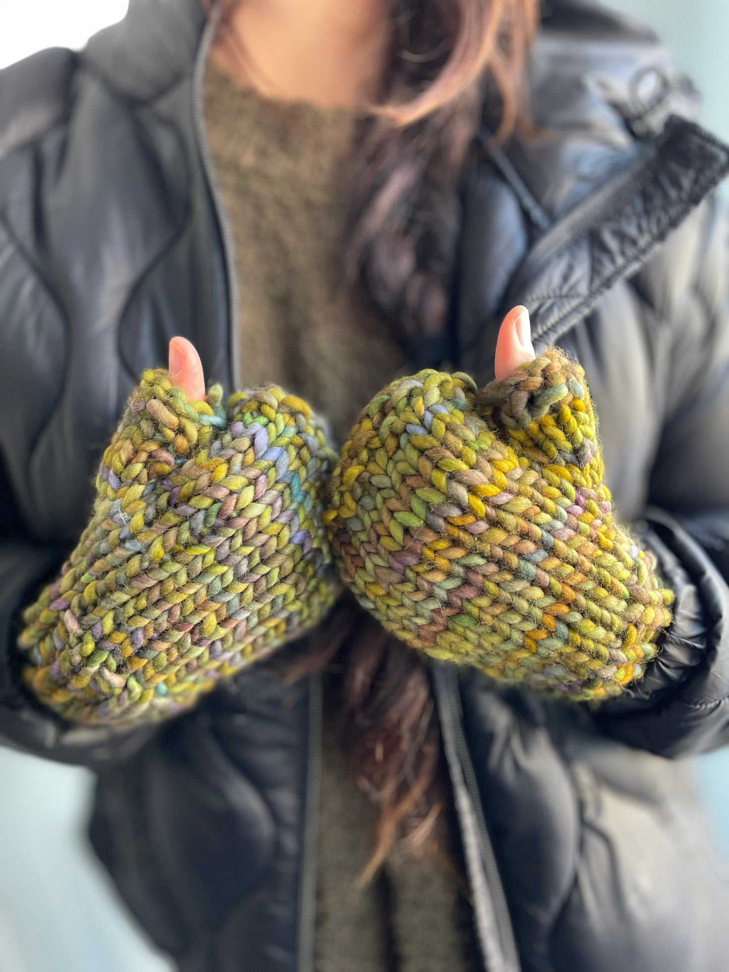 Fingerless Gloves, Hand Knit