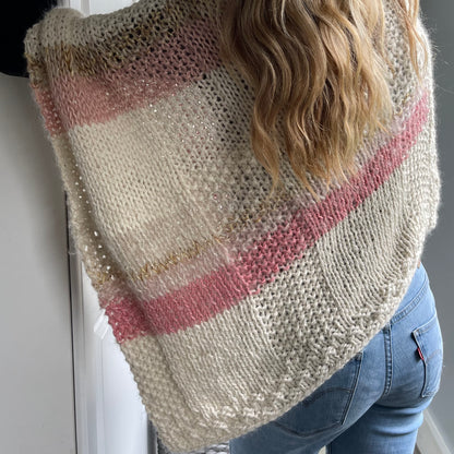 Cable Knit Poncho in Luxury Yarns