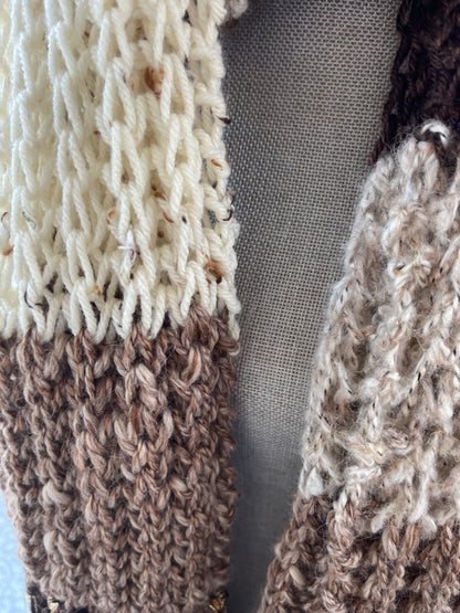 Hand Knit Winter Scarf, Extra Long