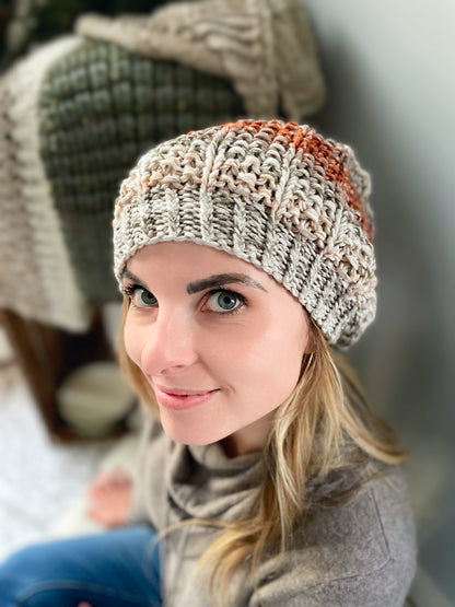 Womens Hand Knit Slouchy Hat