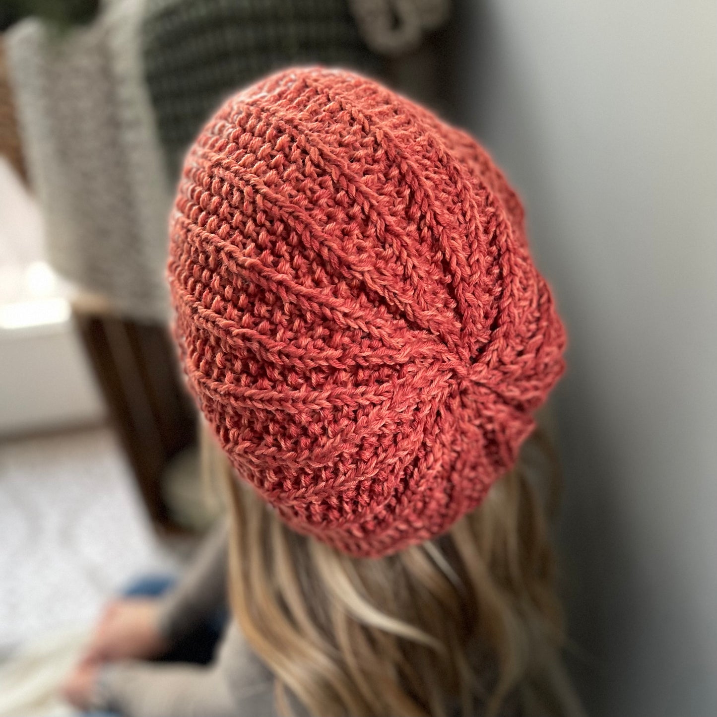 Womens Hand Knit Slouchy Hat