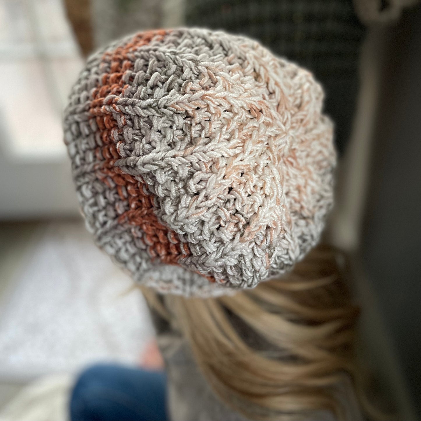 Womens Hand Knit Slouchy Hat